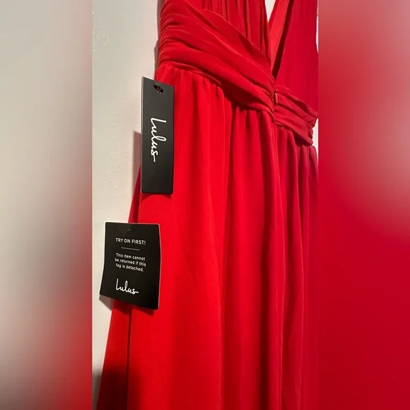 NWT🪷 Lulus Heavenly Hue Red Maxi Dress 🪷